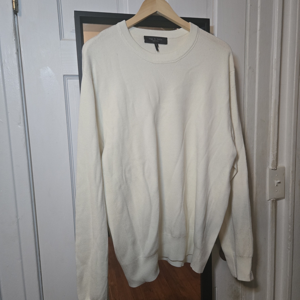 rag & bone Cream Crewneck Sweater